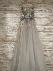 GRAY/BLUE SPARKLY A LINE (NEW)