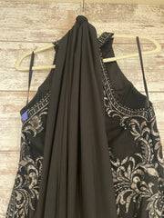 BLACK/GOLD LONG EVENING GOWN