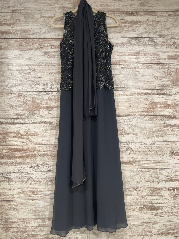 GRAY/SILVER SPARKLY LONG DRESS