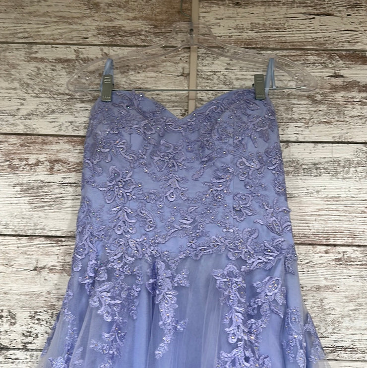 LAVENDER/FLORAL ALINE GOWN-NEW