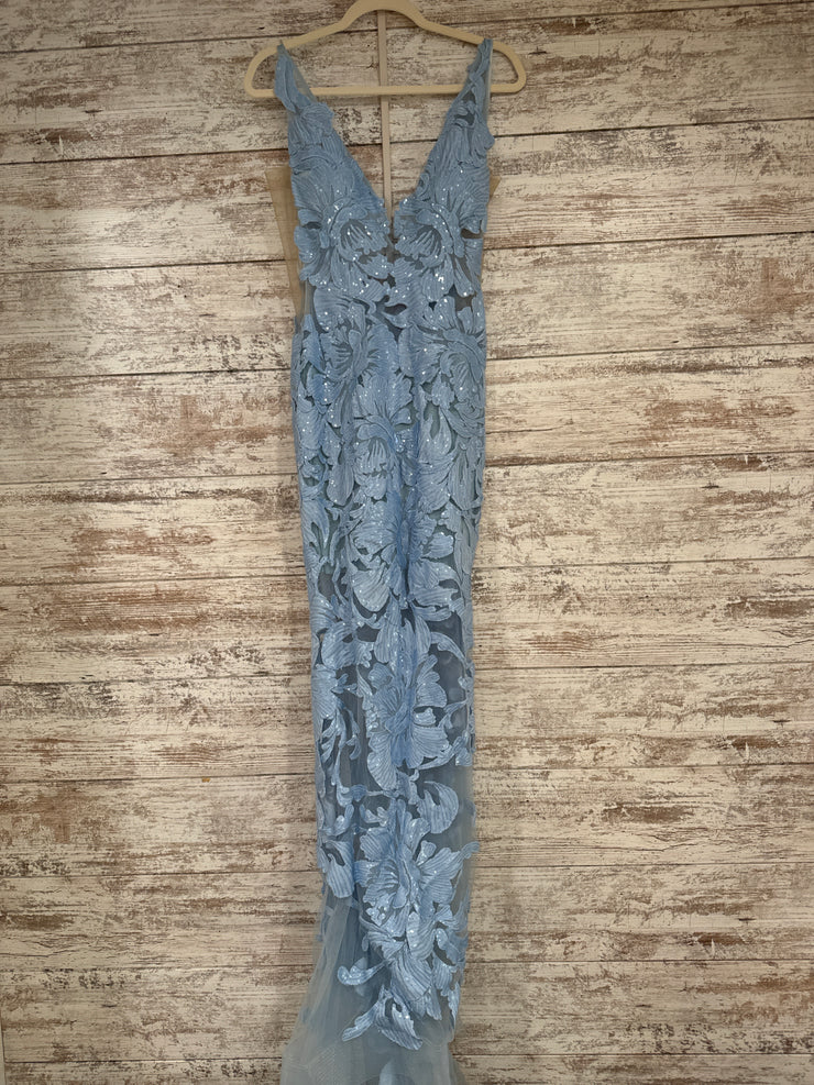 BLUE FLORAL LONG DRESS (NEW)