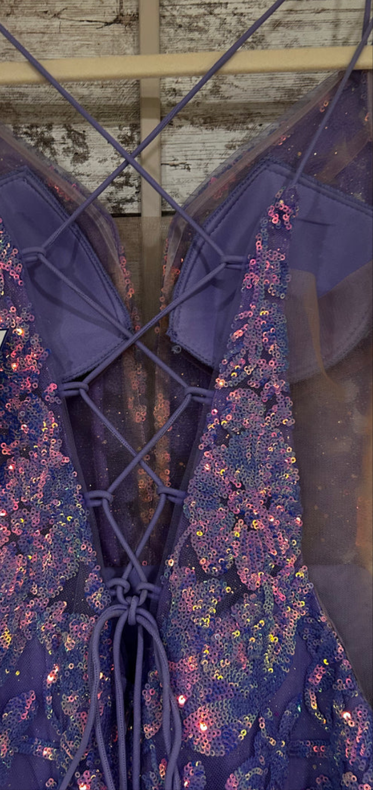 LAVENDER SPARKLY LONG DRESS