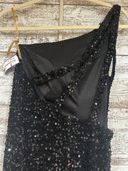 BLACK SEQUIN LONG DRESS (NEW)