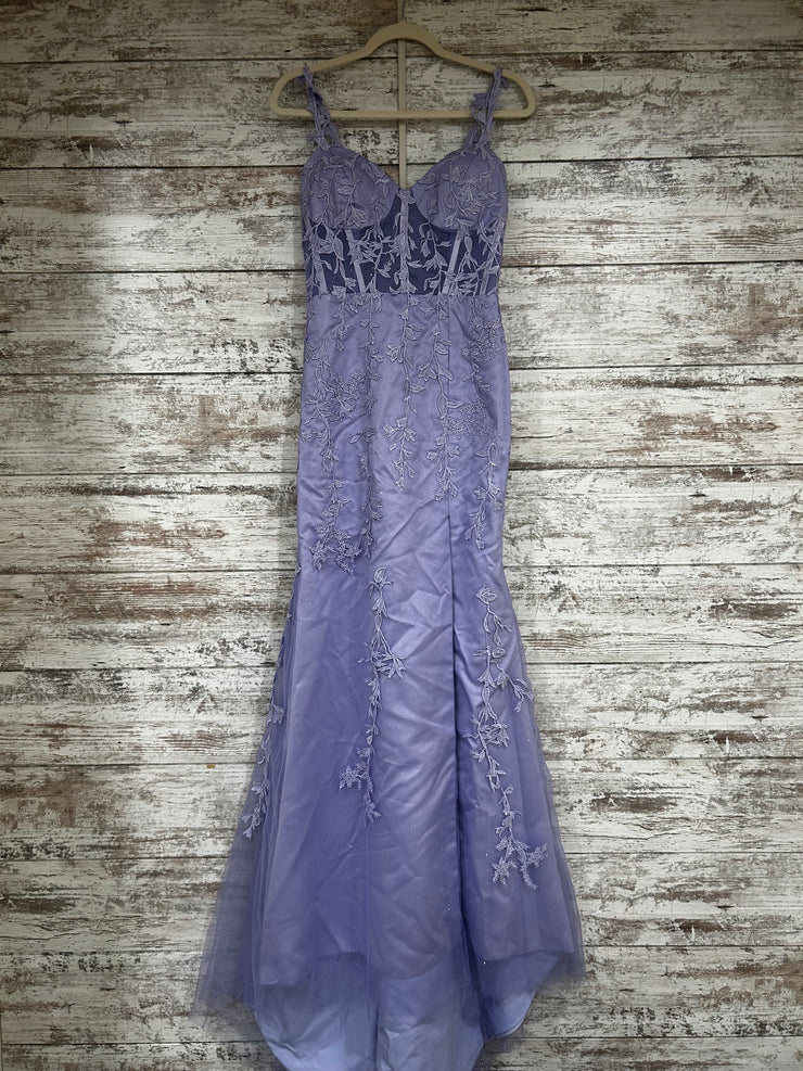 LAVENDER/FLORAL LONG DRESS-NEW