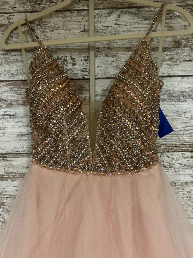 PINK BEADED TOP PRINCESS GOWN