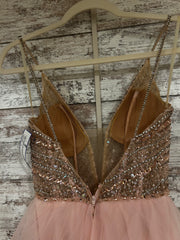 PINK BEADED TOP PRINCESS GOWN