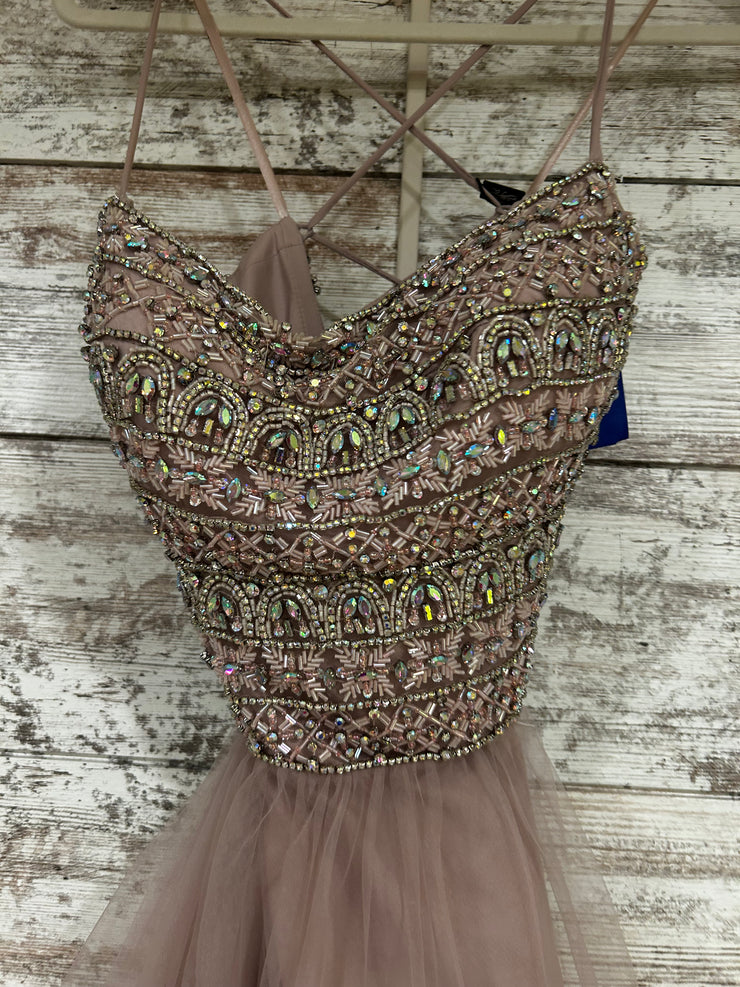 BLUSH BEADED TOP A LINE (NEW)
