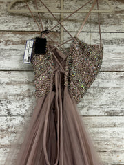 BLUSH BEADED TOP A LINE (NEW)