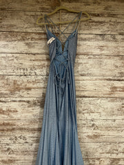 BLUE BEADED LONG DRESS (NEW)