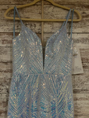 BLUE/WHITE SEQUIN DRESS (NEW)