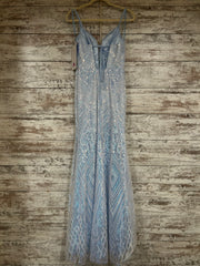 BLUE/WHITE SEQUIN DRESS (NEW)