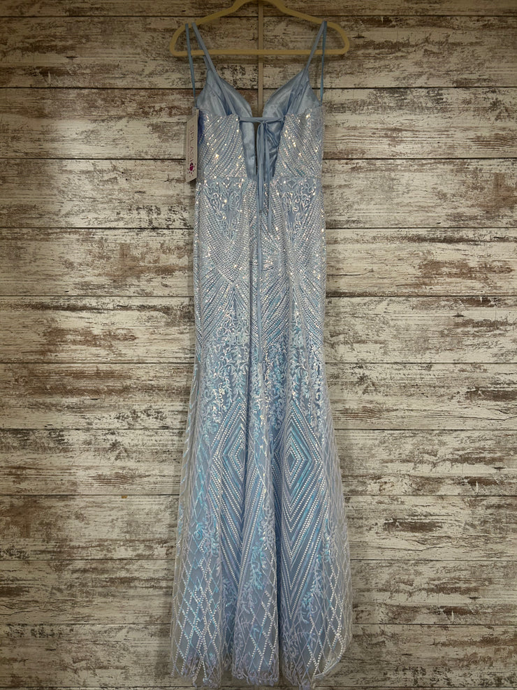 BLUE/WHITE SEQUIN DRESS (NEW)
