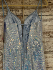 BLUE/WHITE SEQUIN DRESS (NEW)