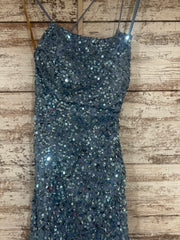 BLUE SEQUIN LONG DRESS (NEW)