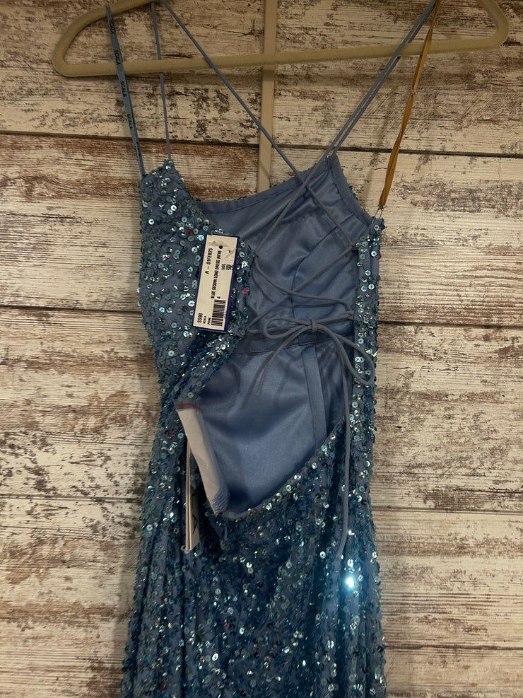 BLUE SEQUIN LONG DRESS (NEW)