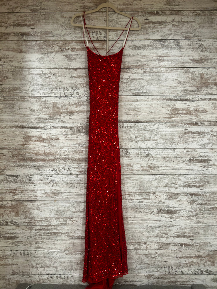 RED SEQUIN LONG DRESS (NEW)