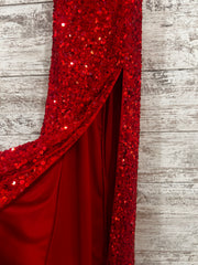 RED SEQUIN LONG DRESS (NEW)