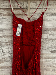RED SEQUIN LONG DRESS (NEW)
