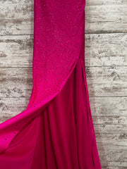 PINK BEADED LONG DRESS (NEW)