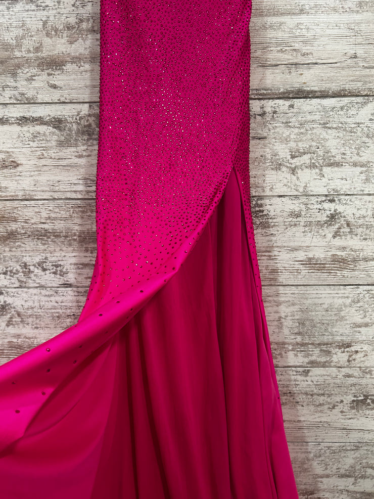 PINK BEADED LONG DRESS (NEW)