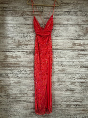 CORAL SPARKLY LONG DRESS (NEW)