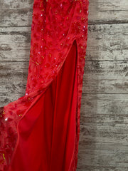 CORAL SPARKLY LONG DRESS (NEW)