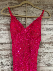 PINK BEADED LONG DRESS (NEW)