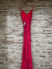 PINK BEADED LONG DRESS (NEW)