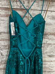 GREEN SEQUIN LONG DRESS