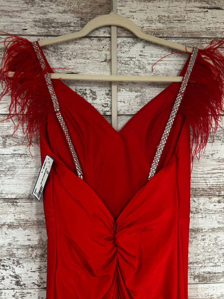 RED LONG EVENING GOWN