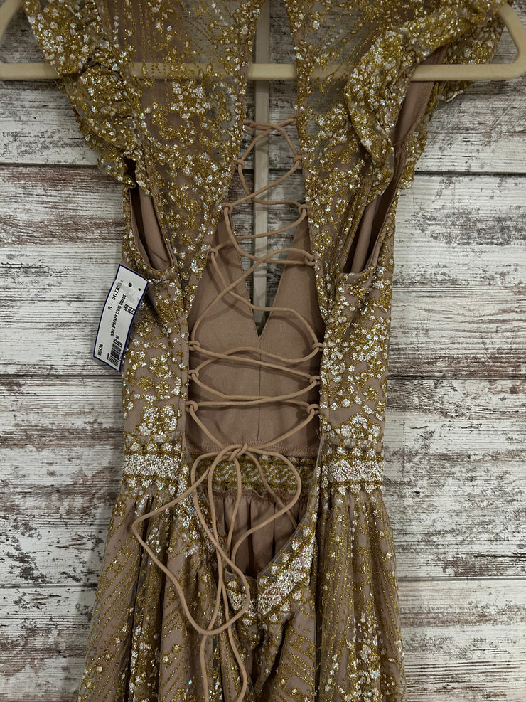 GOLD SPARKLY LONG DRESS