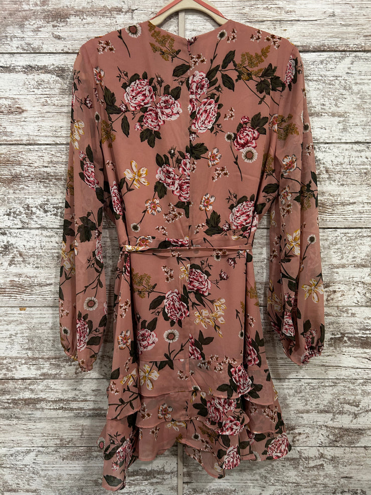 PINK/FLORAL SHORT DRESS (NEW)