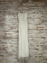 WHITE BEADED LONG DRESS (NEW)