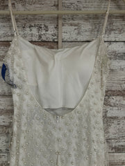 WHITE BEADED LONG DRESS (NEW)