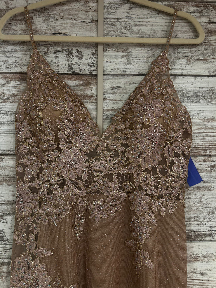 GOLD/PINK SPARKLY LONG DRESS