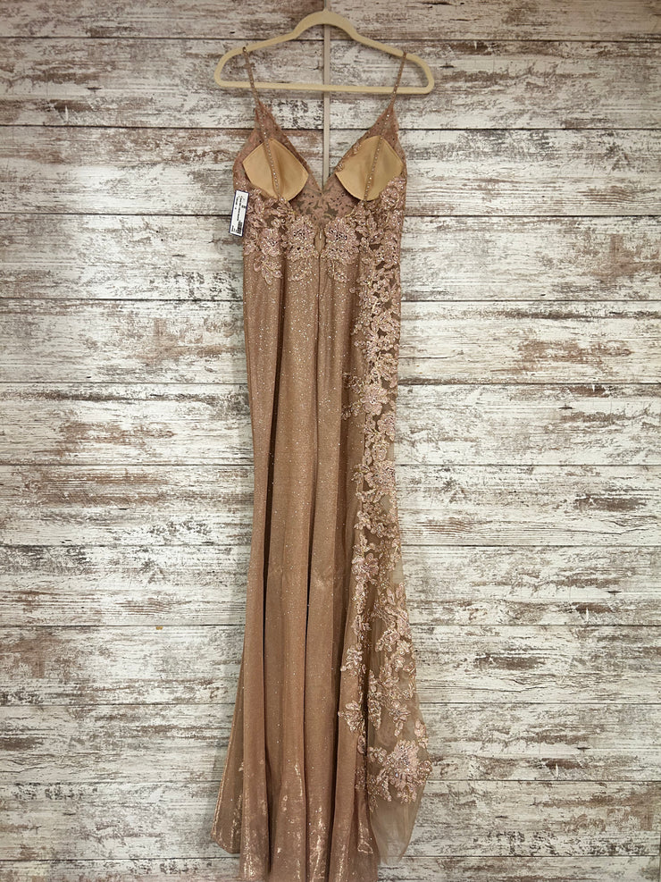 GOLD/PINK SPARKLY LONG DRESS