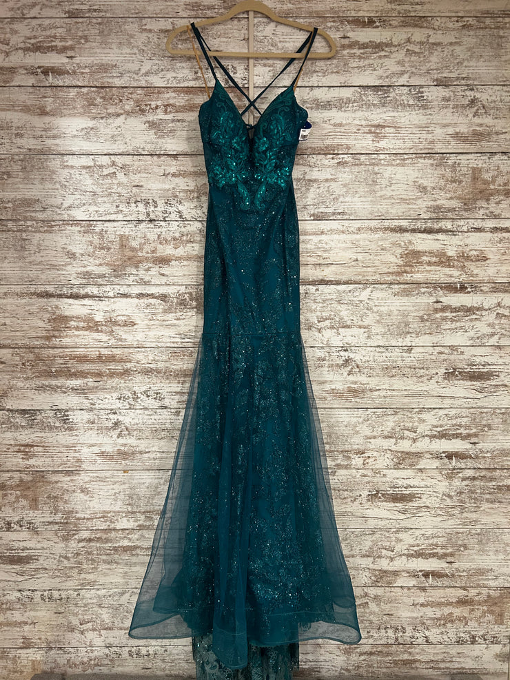 GREEN SPARKLY MERMAID GOWN