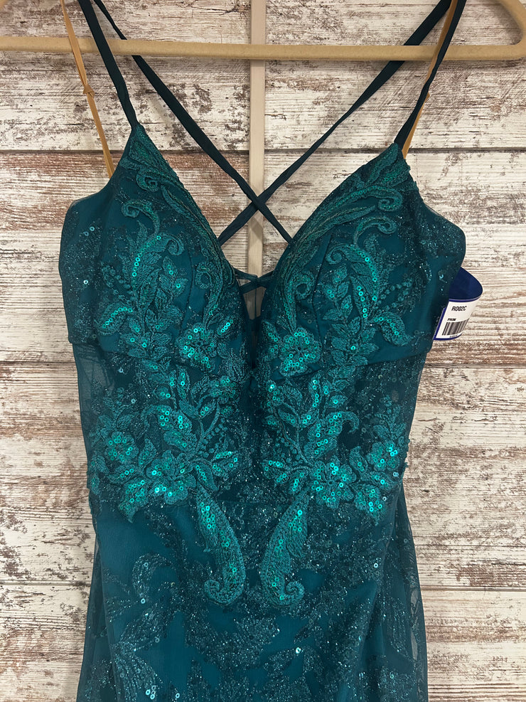GREEN SPARKLY MERMAID GOWN
