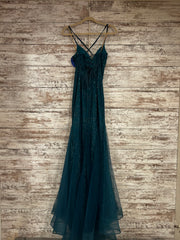 GREEN SPARKLY MERMAID GOWN