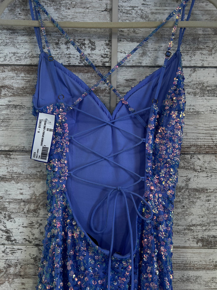 LAVENDER SPARKLY LONG DRESS
