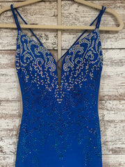 ROYAL BLUE GEMMED LONG DRESS