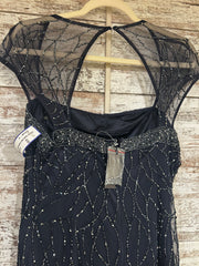 NAVY BEADED LONG DRESS-NEW$300
