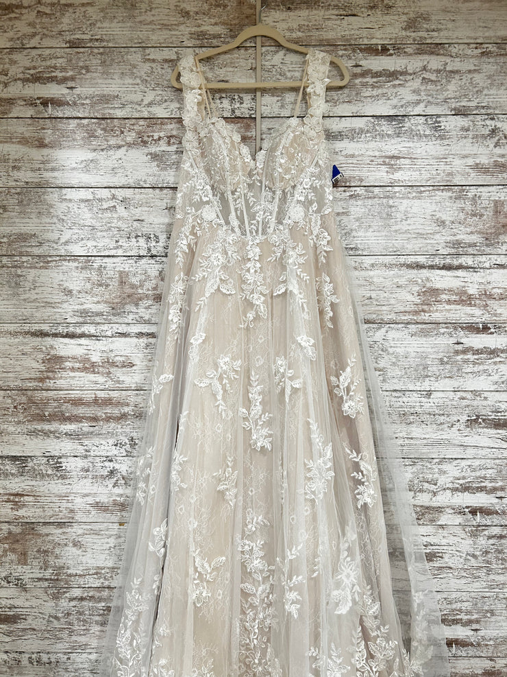 WHITE/NUDE WEDDING GOWN (NEW)