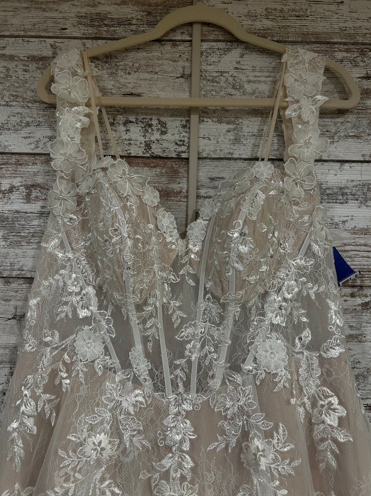 WHITE/NUDE WEDDING GOWN (NEW)