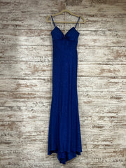 ROYAL BLUE SPARKLY LONG DRESS