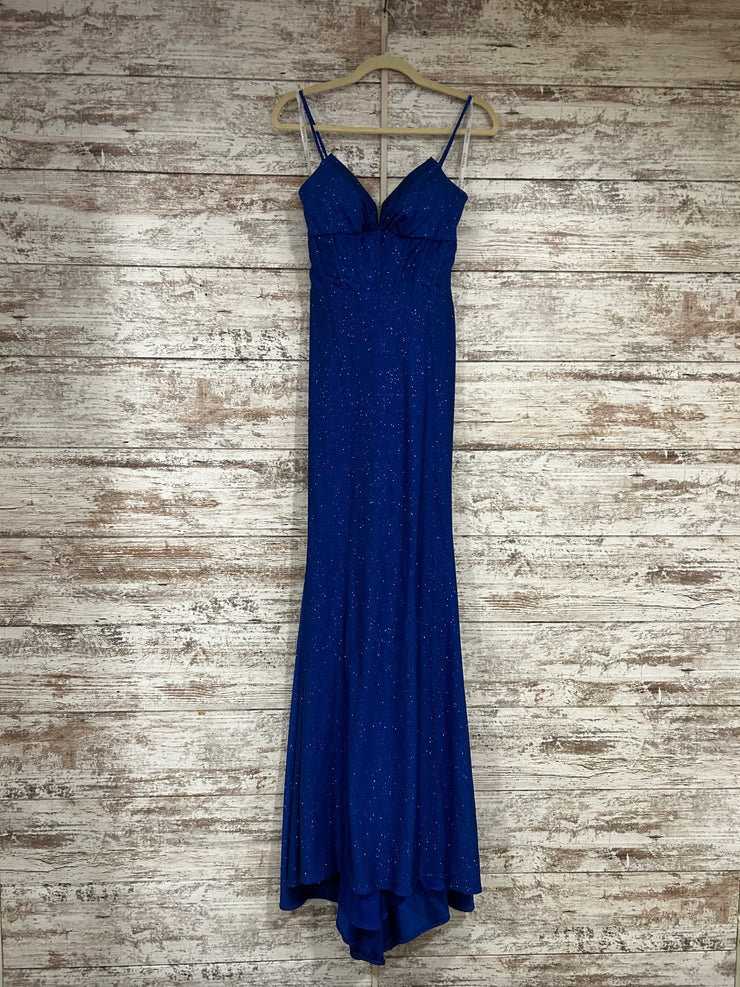 ROYAL BLUE SPARKLY LONG DRESS
