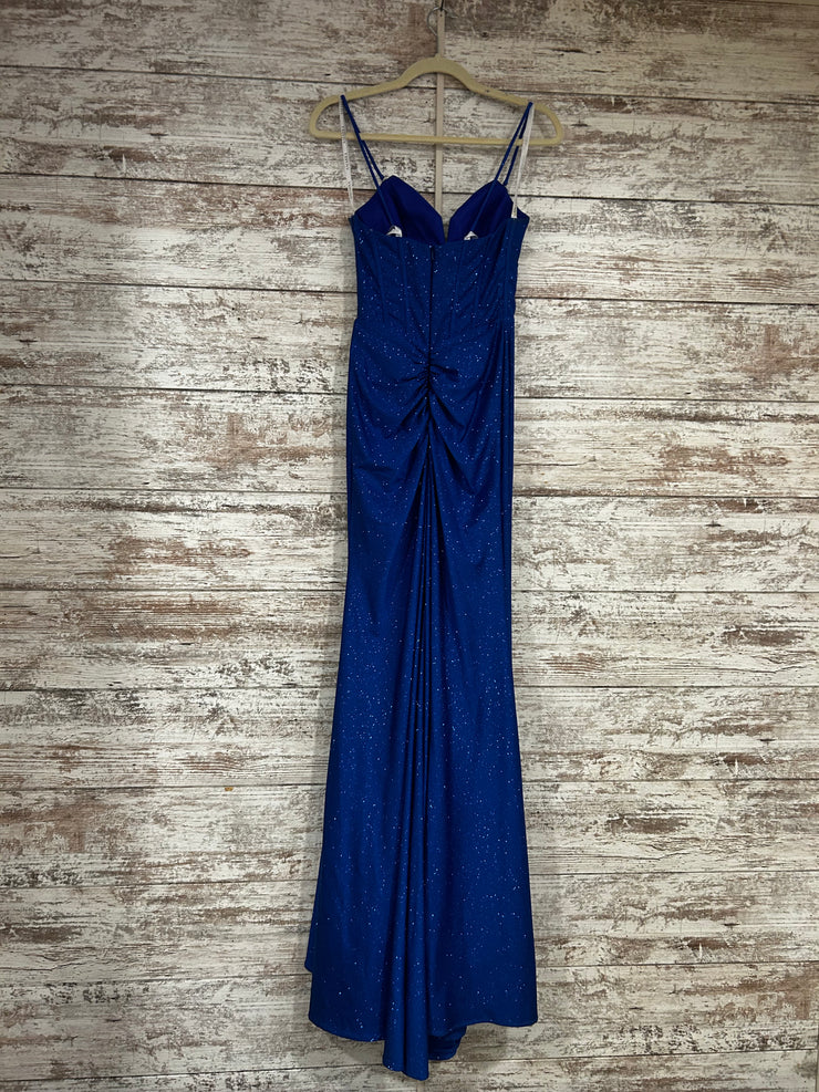 ROYAL BLUE SPARKLY LONG DRESS