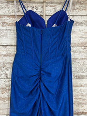 ROYAL BLUE SPARKLY LONG DRESS