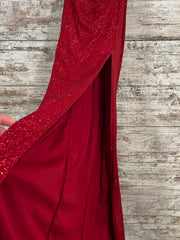 RED SPARKLY LONG EVENING GOWN