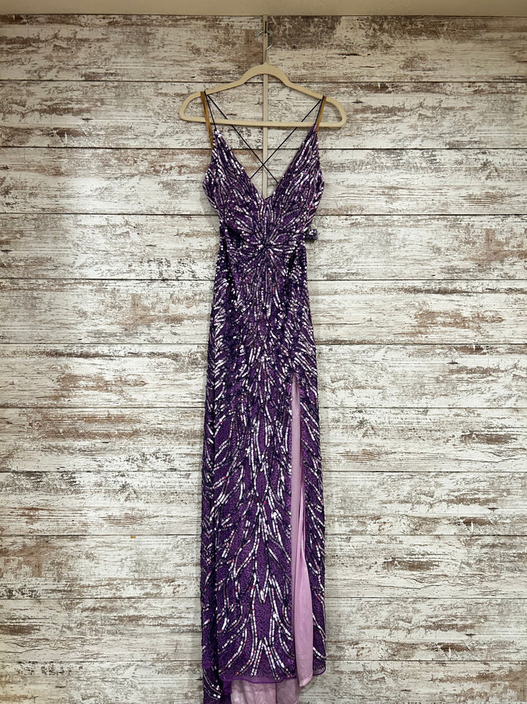 PURPLE SPARKLY LONG DRESS